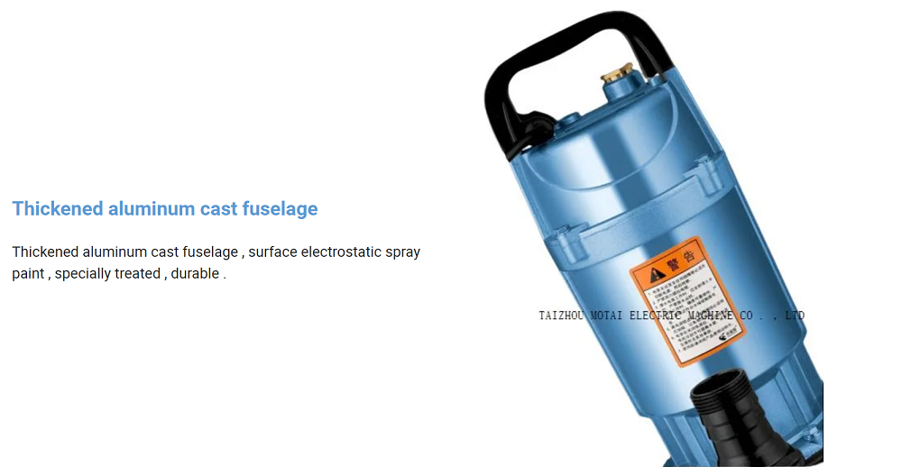 China QDX QX Submersible electric pump (Aluminum case) Factory and Product